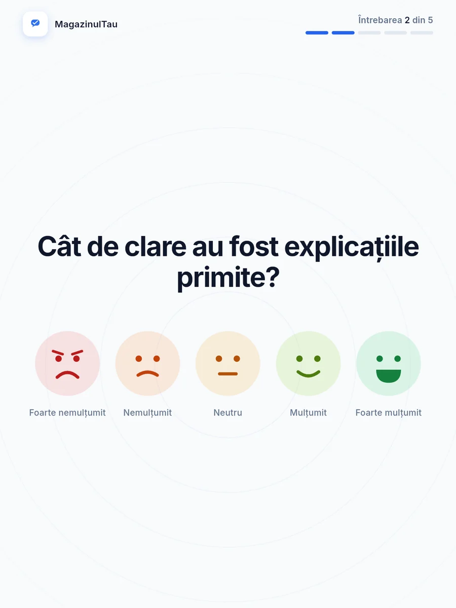 Vantage pe tabletă: întrebare de feedback